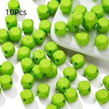 10Pcs Acrylic Beads 10*10mm Beads Spacer Beads DIY Bracelet Necklace For Jewelry Making Supplies - Bead - View 11