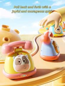 1 Piece Of Four Styles Of Cute Animal Double Rebound Phone Car, Children's Birthday Gift, Educational Toy - Multicolor - View 5