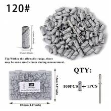 50/100pcs/Box Mini Nail Files, 3mm Mini Nail Sanding Rings (80# 120# 180# 240#), Electric Nail Grinder Bits, Manicure Accessories Tools, Cuticle Remover - Silver - View 11