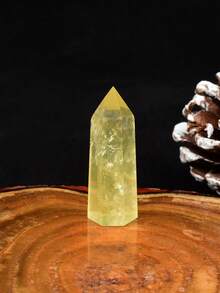 1 pieza Vara de cuarzo cristal natural amarillo citrino piedra de curación en forma de hexágono punta de vara de curación joyería - citrino - Ver 15