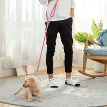 Reflective Hands-Free Dog Leash, Adjustable Bungee With Shock Absorption, Durable Nylon Webbing, Blue With Reflective Stripes, Ideal For Walking, Hiking & Running, Fits Small To Large Dogs, Convenient Outdoor Accessory - A - View 12