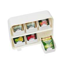 Mind Reader - Organizador para bolsas de té con 6 cajones color blanco - Blanco - Ver 4