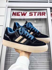 2026 Spring New Arrival Men's Retro American Style Casual Sneakers, Versatile Skateboard Shoes - Blue - View 5