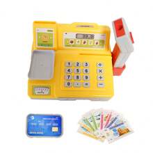 适合3岁以上儿童的趣味认知玩具，女孩家用收银机玩具带扫描器（不含电池） - 彩色 - 查看 11