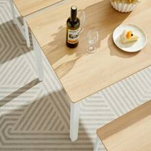 Dining Table & Chair Sets - Natural+White - View 10