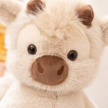 1个可爱柔软的毛绒小牛玩偶，可作抱枕，儿童玩偶，生日/复活节/母亲节礼物，家居装饰 - 彩色 - 查看 10