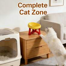 15° Tilted Anti-Vomiting Elevated Pet Feeding Bowl, High Stand Cat/Dog Bowl, Protective Neck & Spine Design, Non-Slip Wide Base, Plastic Material, Suitable For Cats & Small Dogs, Wet & Dry Food, Practical Pet Gift - 300ml - View 9