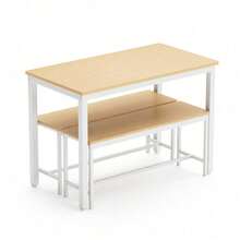 Dining Table & Chair Sets - Natural+White - View 8