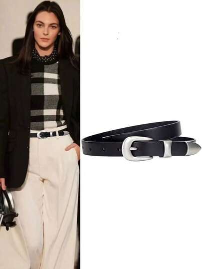 New Women's Four Seasons Versatile Jeans Belt, High End French Niche Belt Decoration, Suit Belt