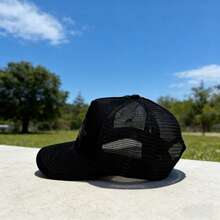 Adjustable Unisex Baseball Cap - Cool Hip Hop Trucker Hat, Sun-Shading Open Top Hat, Streetwear Outdoor Cap, Urban Fashion Hat - Black - View 2