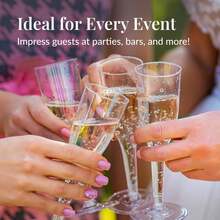 8pcs/20pcs/60pcs Multi-Style Reusable 4.5oz Party Champagne Cups, Suitable For Parties, Weddings And Large Celebrations, Juice Cups, Cups, Welcome Drink Cups, Party Cups - View 9