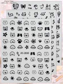3/6/12 Tờ Hình Dán Trang Trí Hình Mèo Hoạt Hình Dễ Thương Kawaii Dùng Cho Sổ Kế Hoạch, Nhật Ký, Sổ Lưu Niệm, Sổ Ghi Chú, Sổ Tay Tự Làm, Đồ Dùng Văn Phòng Phẩm - Nhiều màu - Xem 16