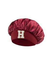 一套儿童酒红色缎面睡帽，柔软舒适，可保护头发，适合上学、睡衣派对和旅行，适合3-16岁儿童。 - 酒紅色 - 查看 7