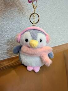 Cute Plush Earphone Case, Scarf Penguin Pattern Pods Pro3 Earphone Anti-Drop Protective Case, Compatible With Pods Pro 2/Pods 3/Pods 2/Pods 4, Can Be Hung On Bags - Multicolor - View 25