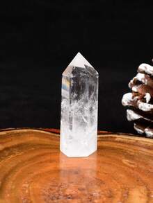 1 chiếc gậy tinh thể thạch anh tự nhiên, đá chữa bệnh hình lục giác nhọn, vật trang trí trị liệu bằng thạch anh. - pha lê sạch - Xem 15