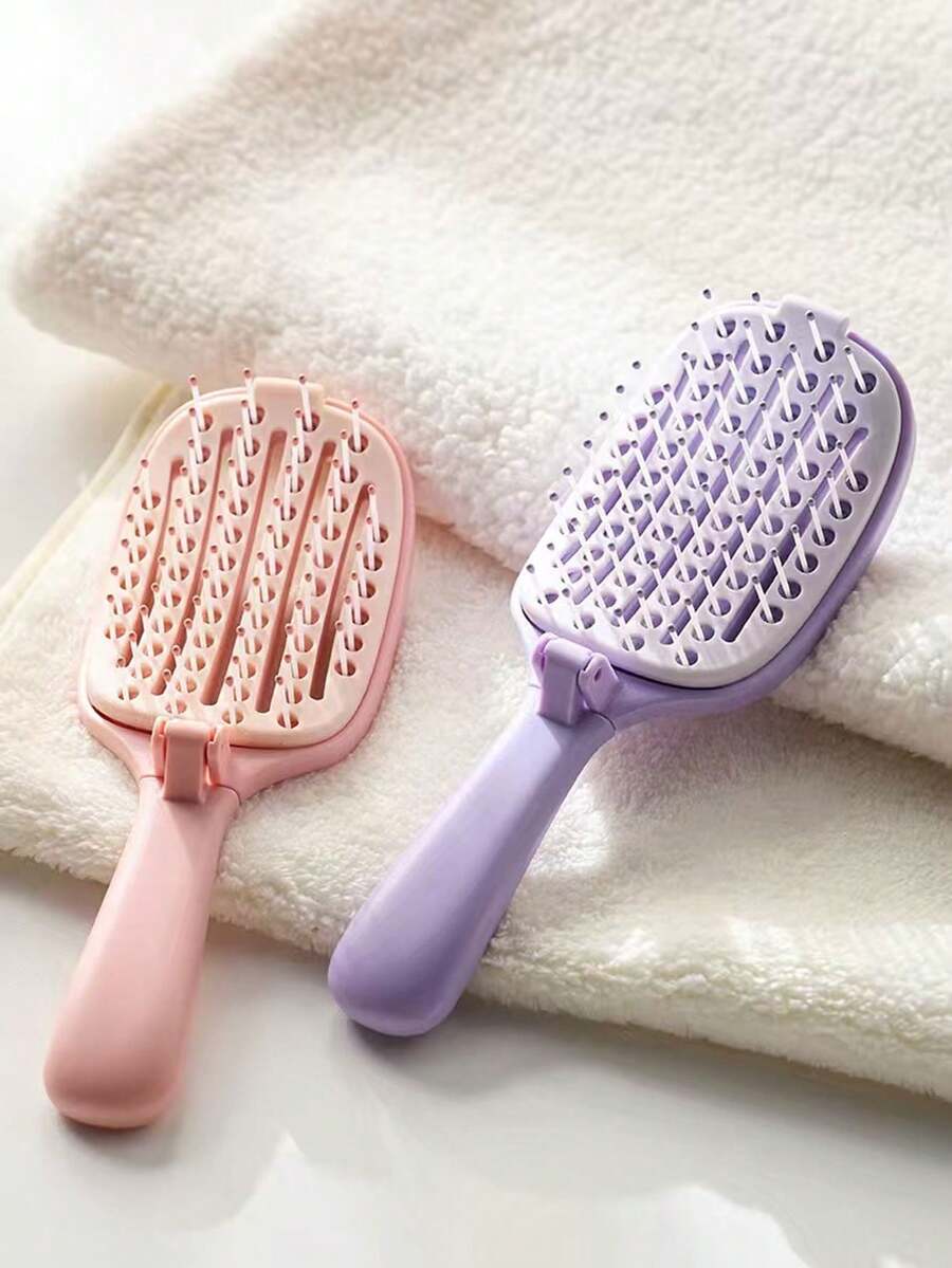 1支折叠式自清洁发梳。一梳即可轻松去除碎发，顺滑不拉扯。方便携带，干湿两用。适用于直发和卷发。 - 彩色 - 查看 1