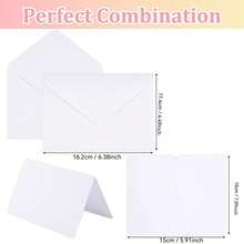 60pcs White Envelopes With Blank Cards Set, Suitable For DIY Greeting Cards, Invitations, Birthday Cards, Thank You Cards, Etc. - Envelopes and Greeting Cards - View 5