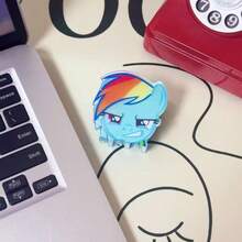 MY LITTLE PONY 1 chiếc kẹp tóc hoạt hình dễ thương, sáng bóng, kiểu dáng bao gồm đuôi ngựa hồng, bướm, đuôi ngựa cầu vồng, đuôi ngựa hoàng hôn, phù hợp cho phụ nữ và người hâm mộ phong cách Y2K như một phụ kiện tóc thời trang. - Nhiều màu - Xem 7