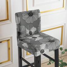 1/2/4/6pcs Stretch Printed Bar Stool Chair Covers, Home/Hotel Use - Multicolor - View 7