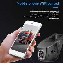 High-Quality Discreet Dash Cam, Super Clear Night Vision, Compact Design Without Blocking View, 1080P Dash Cam With WiFi For Easy Video Viewing And Management, Supports Storage Card, Suitable For All Vehicle Models - A - View 3