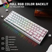 ATTACK SHARK X68PRO HE 60% Wireless Rapid Trigger Gaming Keyboard With Adjustable Actuation,8K Polling Rate,Hall Effect Magnetic Switch,Hot-Swap,RGB Backlit,BT/2.4GHz/Wired - View 9