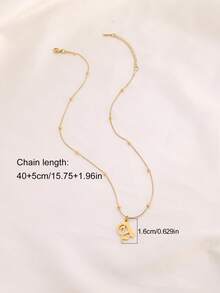 1 chiếc dây chuyền mặt chữ bằng thép không gỉ thời trang dành cho nữ, mặt dây chuyền chữ cái in hoa kiểu Gothic, quà tặng trang sức. - vòng cổ - Xem 3