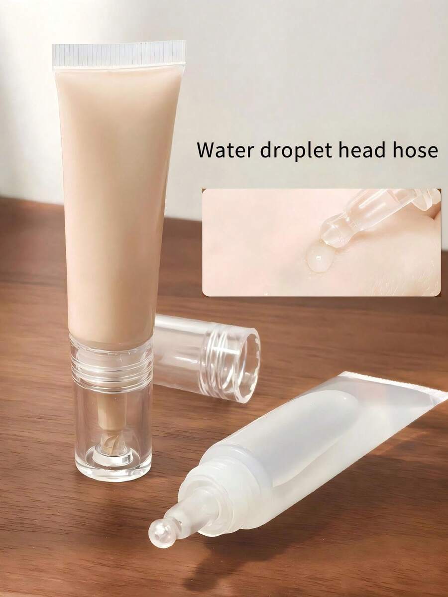 2/3pcs,Dripper Hose, Squeeze Sub Bottle, Travel Liquid Foundation Essence Lotion Sub Bottle, Portable Cosmetics Small Empty Tube - View 1