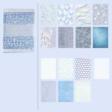1pc 15pcs Assorted Sheer Fabric Collage Materials, Mixed Media Scrapbooking Supplies, Non-Adhesive Craft Paper - Multicolor - View 13