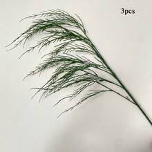 1/3pcs Artificial Green Plant Branches, Faux Fern Leaves, Suitable For DIY Floral Wall, Scene Decoration, Living Room Bedroom Vase Flower Arrangement, Wedding, Party, Home Decor, Desktop Ornament. Autumn/Winter Deciduous, Home Decor, Desktop Decor, Farmhouse Decor, UV-Resistant Artificial Flowers For Hanging Garden, Porch, Windowsill, Outdoor Decoration. - Green - View 8