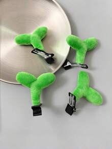 Bộ 4/2 kẹp tóc cỏ hoạt hình, đáp ứng nhiều nhu cầu vui nhộn khác nhau - phù hợp cho bé gái và phụ nữ, có thể dùng đi học hàng ngày, dự tiệc, kết hợp với phong cách vintage, ngọt ngào, học thuật và nhiều phong cách trang phục khác - Nhiều màu - Xem 2