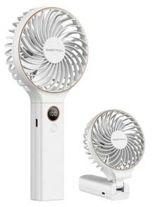 Sweetfull Portable Folding Handheld Fan, 6-Speed Adjustable/USB Rechargeable/With LED Display, Rechargeable And Foldable Personal Fan, Suitable For Outdoor Sports Camping/Study Bedroom Living Room Office Learning Use - Foldable - View 12