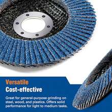 3/5/10 Pieces Of 40-Mesh Flanged Grinding Discs, With A Diameter Of 4.5 In And An 0.87-In Shaft Seat. T27 Hard Zirconia Grinding Discs, Used For Polishing And Grinding Of Metals, Woods, And Stainless Steel. - 4.5-inch Sanding Disc - View 3