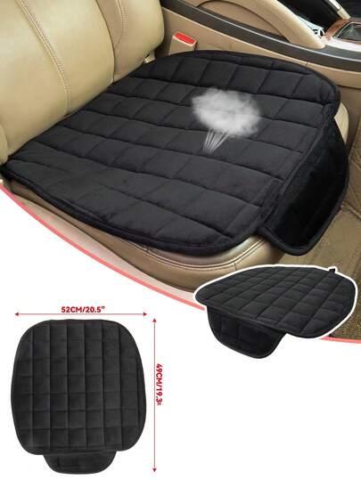 Luxury All-Season Plush Car Seat Covers, Front & Rear Comfortable Protective Seat Covers For Sedans, SUVs And Other Vehicles, With Anti-Slip Rubber Bottom And Storage Pockets, Car Accessories