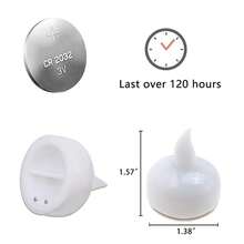 12/24pcs Battery Operated Flameless Floating LED Tea Lights, Warm White Flickering LED Candles, Large Pack For Wedding Party, Vase, Pool, Bathtub, SPA Decor - Floating Style - View 8