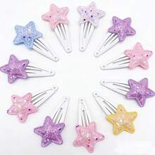 100 Stück Glitzer Stern Applikationen, 5 Farben glänzende Stern Patches für Basteleien, DIY Haarspangen, Stirnbänder, Wasserflaschen, Handyhüllen, Scrapbooking & Geschenkverpackung - selbstklebend & zum Aufnähen als Verzierung für Y2K Ästhetik Dekoration - Fünfzackiger Stern - Übersicht 7