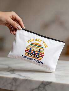 1pc LEVLO Mamma Musical Comedy Make Up Bag Mamma Fans Gift You Are The Makeup Zipper Pouch Bag, Make Up Bag - Multicolor - View 4