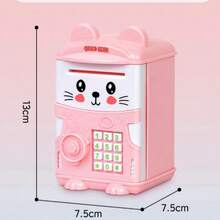 1 pieza Hucha de plástico, Hucha pequeña, Hucha moderna azul/rosa/verde/morada - Mini alcancía - Ver 16