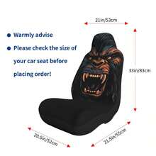 Gorilla & Demon Mask Design Universal Car Seat Covers - Ape and Ghost Face - View 2