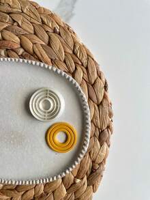 Minimalist Teardrop Clay Cutter Set, 1/5Pcs Layered Polymer Clay Cutters, DIY Craft Tools For Modern Clay Jewelry Making - White - View 7