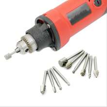 10-Piece HSS Titanium Router Bit Set For Routing, Rotary Milling, File Cutter, Wood Carving, Carving Knife, Cutting Tool Accessories AVHQ - 1 - View 2