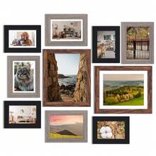 Tomnk Picture Frames Set, 15 Pack Black Picture Frames Collage Wall Decor For Assorted Photos, Three 8x10, Six 5x7, Six 4x6 For Wall Hanging Or Tabletop Display - Nhiều màu - Xem 8