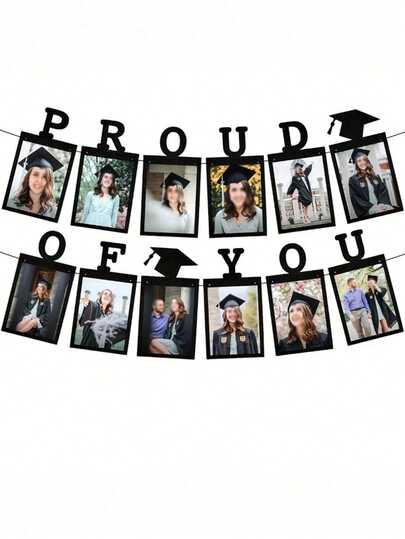 1 Bộ khung ảnh bằng nỉ, banner ảnh tốt nghiệp, vòng hoa trang trí ngày lễ, hoàn hảo cho trang trí tiệc tốt nghiệp và trang trí nhà cửa.