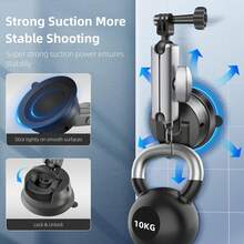 Chân máy có đế hút chân không, phù hợp với dòng Hero hoặc Osmo Action 6/5Pro/4/3/360/Pocket 3/Nano hoặc X5/4/3/2/Ace Pro2/1/Go 3/3S/Ultra hoặc Akaso Brave hoặc Campark, lý tưởng cho việc quay video cá nhân, du lịch, tiệc tùng, quà tặng lý tưởng, chụp ảnh trong khuôn viên trường. - Xem 4
