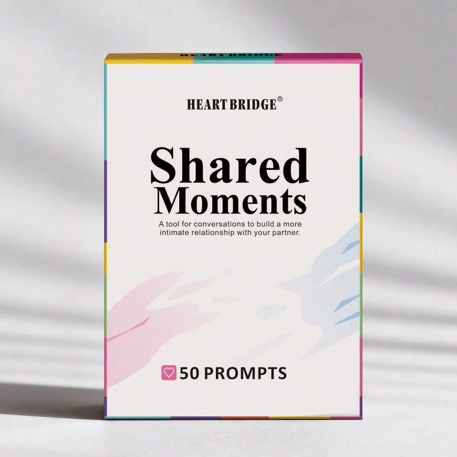 1 Box HEART BRIDGE Shared Moments Tabletop Card Game, Couples Interaction Tool, Honeymoon Travel Toy, Enhances , Thoughtful Gift For Boyfriend/Girlfriend, Husband/Wife On Valentine's Day, Anniversary, Halloween, Christmas, Thanksgiving | 50 Cards | - View 1