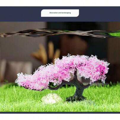 Bộ trang trí bể cá gồm cây hoa anh đào nhân tạo và cây thủy sinh. Sự kết hợp giữa cây hoa anh đào và cây thủy sinh tạo nên một thiết kế sáng tạo, tích hợp vẻ đẹp tự nhiên và nghệ thuật cảnh quan dưới nước. Nó không chỉ làm tăng vẻ đẹp thị giác của bể cá mà còn cung cấp nơi trú ẩn cho cá.