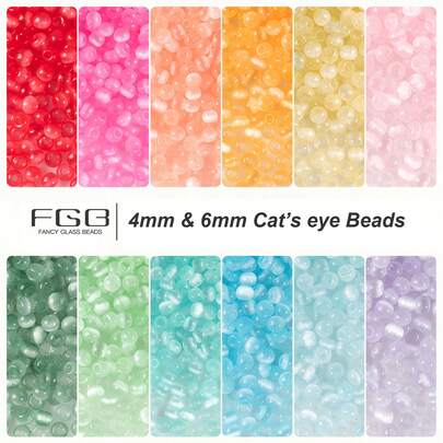 6毫米-108颗A级疗愈宝石，蛋白石珠，太阳石，合成猫眼石珠，能量石，圆形散珠，半宝石水晶珠，用于珠宝制作DIY手链项链