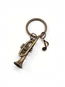 1pc Unique Mini Saxophone Metal Music Note Keychain, Wholesale Small Gift - Multicolor - View 10