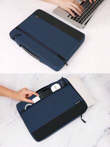 SENLASI 13-15 Inch Laptop Case Sleeve Compatible With MacBook Air 13 15 M1 M2 2012-2023, Pro 13 14 15 16 2010-2022 14-15.6 Chromebook Surface Notebook Carry Bag With Handle, Blue - View 7