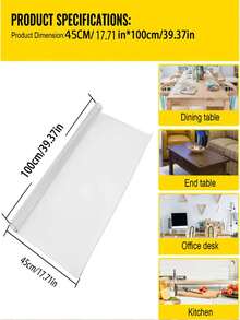 1pc 1.5mm Thick PVC Desktop Protective Mat, Suitable For Study Desk, Dining Table, Coffee Table, TV Cabinet Protection, Keyboard & Mouse Pad, High-End Luxury Transparent Tabletop Mat, Scratch-Resistant, Heat-Resistant, Easy To Clean, Applicable For Home, Office, Hotel, Restaurant - White - View 29