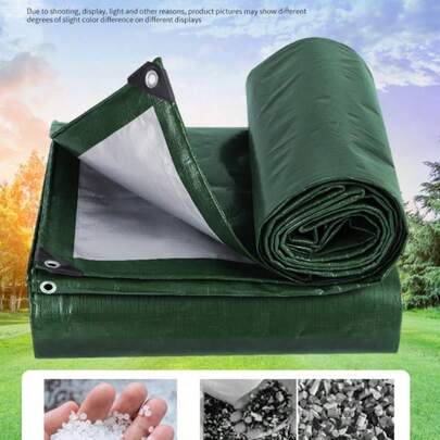 Thickened Waterproof Reinforced Canvas, Multi-Purpose, Suitable For Outdoor, Car, Swimming Pool, Leisure Party, Holiday, Sun Shading, Rainproof, Green Canvas
